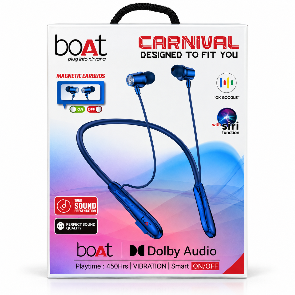 Boat Carnival 450H Megnetic Wireless Bluetooth Neckband